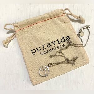 Pura Vida Silver Wave Necklace Boho Y2K Eclectic Coastal Cowgirl Beach